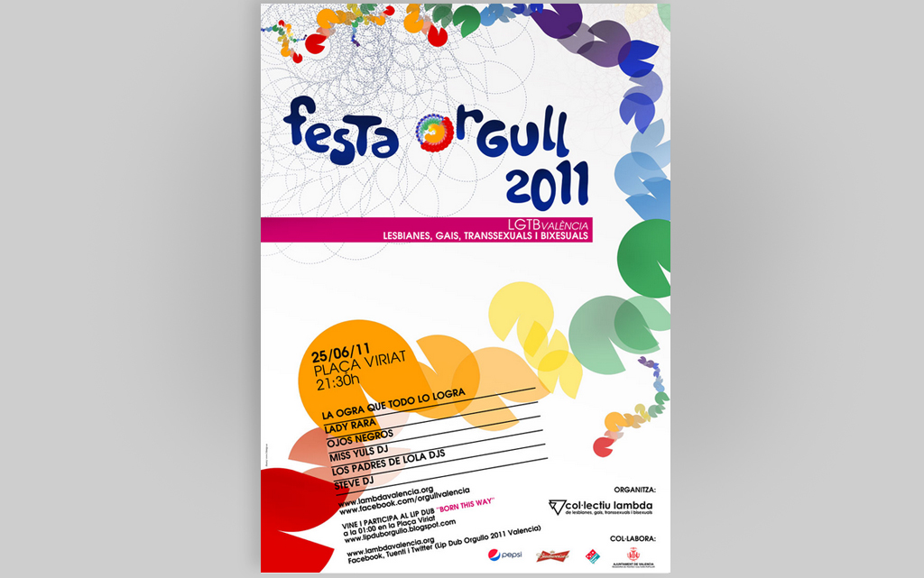 CARTEL FIESTA ORGULLO VALENCIA 2011