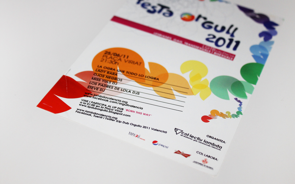 CARTEL FIESTA ORGULLO VALENCIA 2011